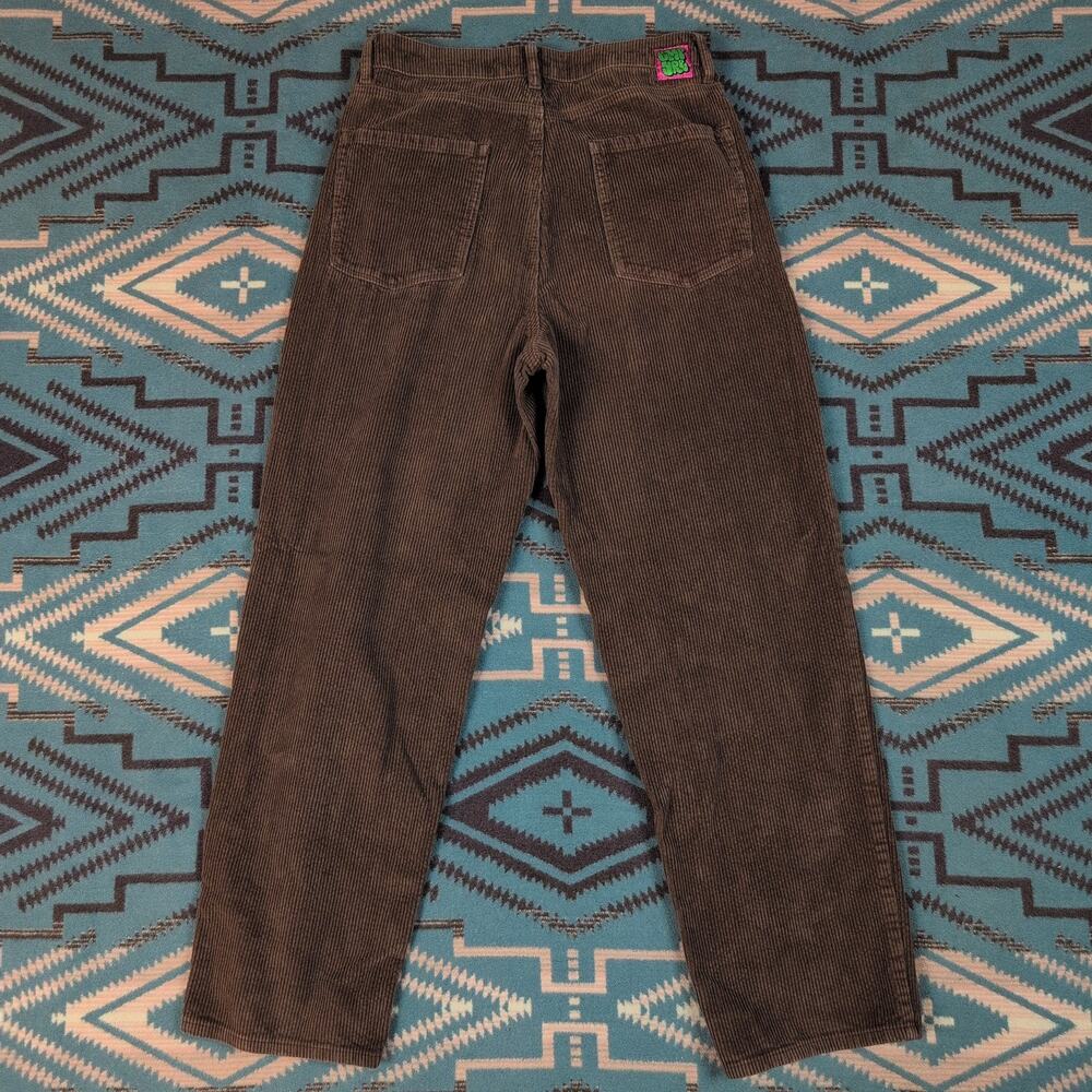 Empyre Women's Tori Brown Corduroy High Rise Straight Leg Pants Size 31x30 1/2